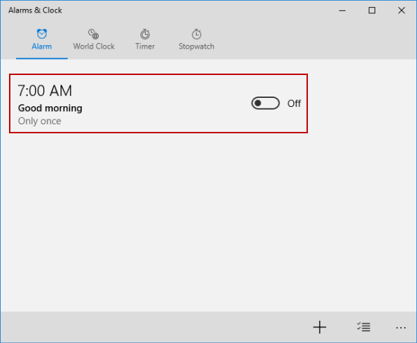 đặt báo thức laptop bằng Windows