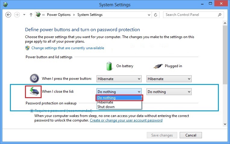 Gập máy tắt màn hình