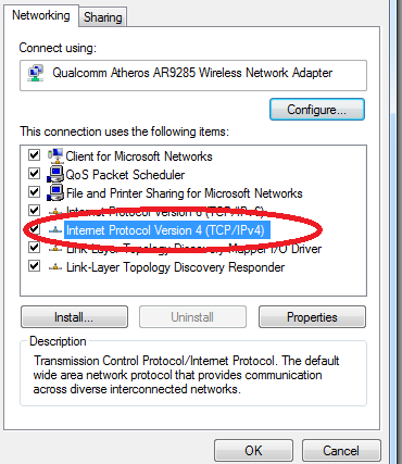  Chọn Internet Protocol Version 4 (TCP/IPv4)