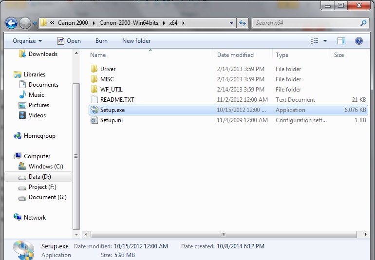 Bộ cài máy in Canon 2900