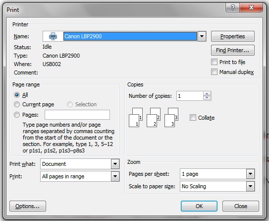 bộ cài máy in Canon 2900