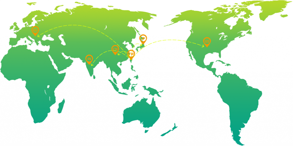 Trụ sở và các văn phòng đại diện của Apacer xuất hiện hầu hết tại các thị trường lớn trên thế giới